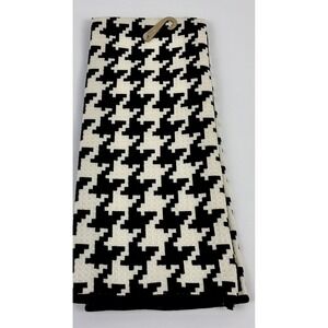 2 Room Essentials Houndstooth Black White Kitchen Towels Soft Absorbent 16"x26"‎